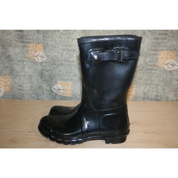 Hunter Deep Blue Ankle Rain Boots 8 / 39 - Picture 3 of 7